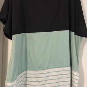 Black and Mint Colorblock Dress